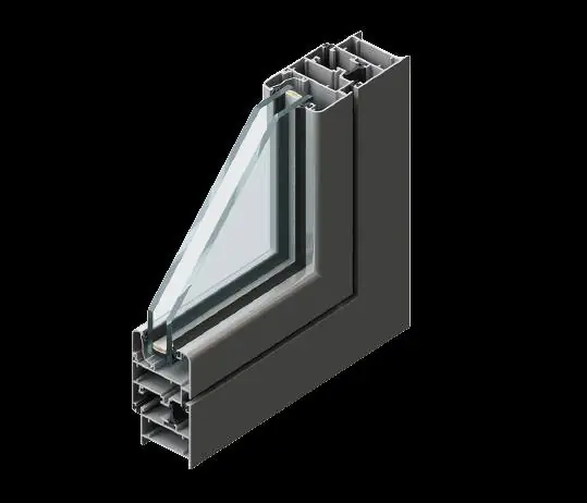 Doorsnede aluminium profiel